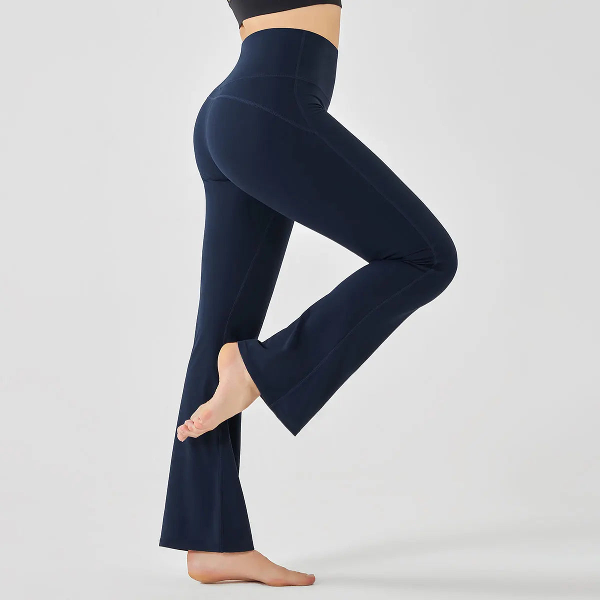 Solid Colour Flared Pants High Waist Yoga Leggings Women Slim Lift Hip Stretch Training Wide Leg Pants Fitness Pants Women