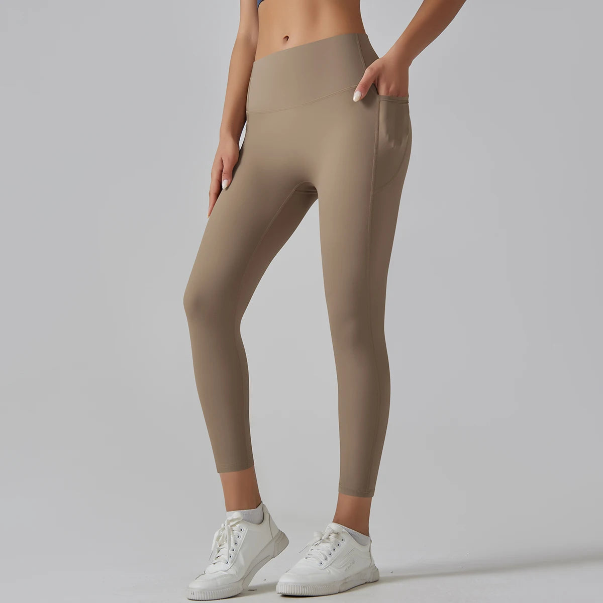 Naked Feeling Leggings With Pocket Women Sport Leggings Fitness Running Yoga Pants High Waist  Energy Leggings Gym Girl Leggings