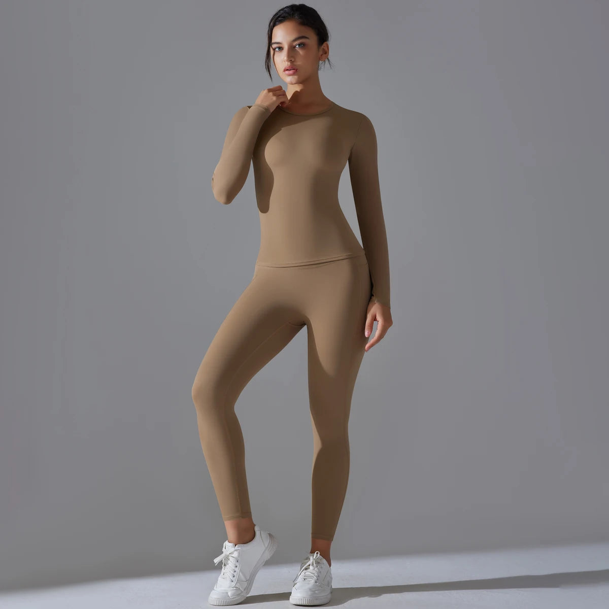 Women's tracksuit Yoga Set Breathable Gym Workout Top Solid Sexy Stretchy Leggings Sportswear Running Training Pants