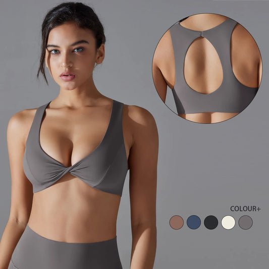 Sports Yoga Bra Sexy Breathable Quick Drying Sport Brassiere Back Hollow-out Sleeveless Fitness Sportswear Workout Underwear